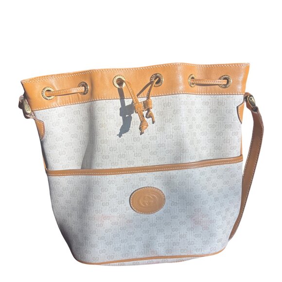 Vintage Gucci GG Canvas Bucket Bag - Picture 1 of 9